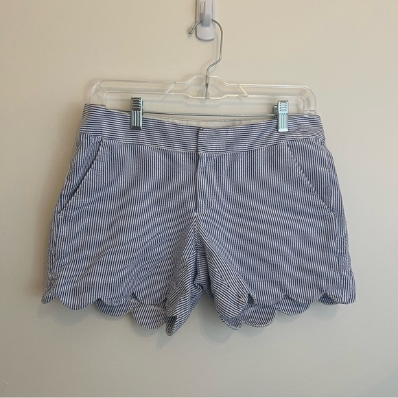 Lily Pulitzer Striped Scallop Hem Women's Shorts - Picture 1 of 8